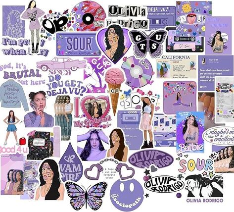 Snowboard Girls, Plastic Gift Wrap, Olivia + Core + Aesthetic, Snowboard Girl, Waterproof Vinyl Stickers, Music Stickers, Olivia Rodrigo, Waterproof Vinyl, Stickers Packs