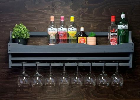 Family Cave, Bottles Wall, Beer Storage, Gin Bar, Wine Shelves, Bottle Wall, Gin Bottles, Glass Rack, Utila