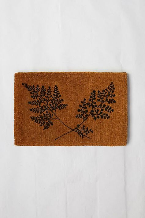 Fern Fronds Doormat | Anthropologie Orchids Care For Beginners, Painted Shed, Jute Doormat, Anthropologie Christmas, Orchids Care, Anthropologie Holiday, Iron Plant Stand, Ceramic Stool, Fern Frond