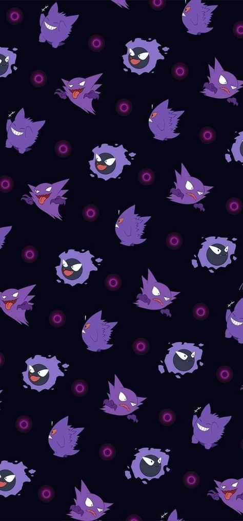 Pokemon Lockscreen Iphone, Gengar Phone Wallpaper, Gengar Aesthetic Wallpaper, Cute Gengar, Gengar Wallpapers, Gengar Evolution, Pokémon Wallpaper, Pokemon Stuff, Poster Design Inspiration