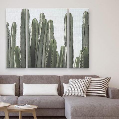 Desert Detail Canvas Wall Art Triptych Set of 3 | World Market Western Chic Living Room, Wall Art 3 Piece, Art Triptych, Desert Wall Art, Modern Desert, Ranch Decor, Cactus Wall Art, Flex Room, Desert Art