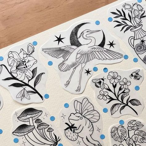 Cottagecore Flash Tattoo, Sick Tattoos, Sick Tattoo, Tattoo Flash Art, Drawing Inspo, Flash Art, Tattoo Flash, Skin Art, Artist Style