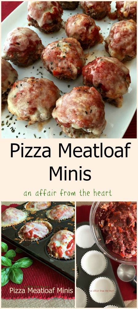 Pizza Meatloaf Minis Individual Meatloaf, Pizza Meatloaf, Meatloaf Stuffed, Stuffed Meatloaf, Nicole Meyer, Heart Pizza, Meatloaf Muffins, Muffin Tin Recipes, Pizza Flavors