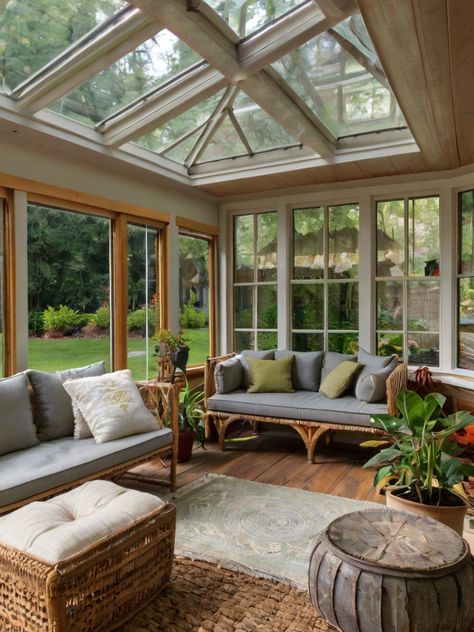 10 Backyard Sunroom Ideas: Modern and Cozy Designs - Homezillo Sunroom Ideas Modern, Outdoor Sunroom Ideas, Small Sunroom Designs, Sunroom Bedroom Ideas, Sunroom Dining Room Ideas, Backyard Sunroom, 4 Season Sunroom Ideas, Cozy Sunroom Ideas, Calm Workspace