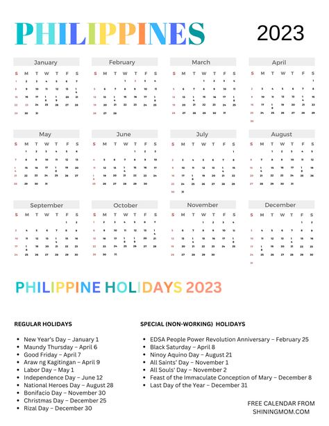 Philippine Calendar 2024 With Holidays, Calendar 2023 May, Philippine Holidays, Calendar With Holidays, Budget Planner Free, Modern Calendar, All Souls Day, Schedule Organization, Calendar Download