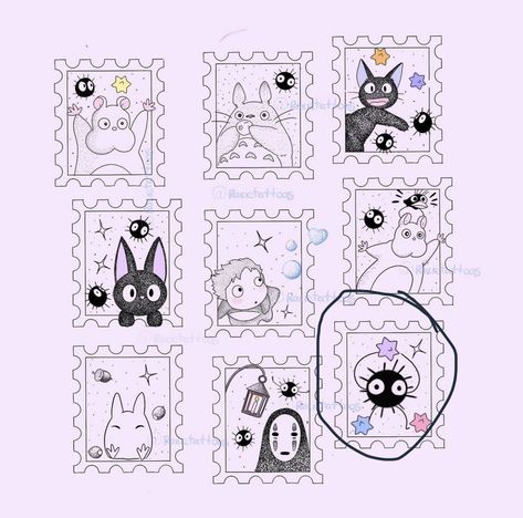 Studio Ghibli Back Tattoo, Penguin Flower Tattoo, Studio Ghibli Patchwork Tattoo, Studio Ghibli Inspired Tattoo, Studio Ghibli Inspired Art, Studio Ghibli Sprites, Studio Ghibli Drawings Easy, Studio Ghibli Art Wallpaper, Studio Ghibli Drawing Sketches