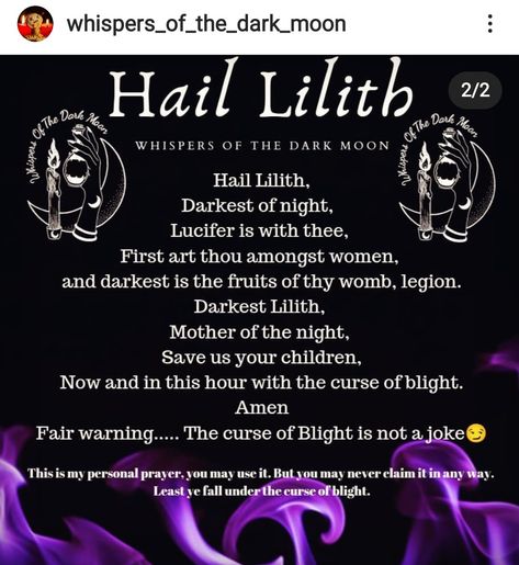 Lilith Love Spell, Prayers To Lilith, Daughters Of Lilith, Prayer To Lilith, Lilith Goddess Mythology, Lilith Worship, Lilith Tattoos, Lilith Prayer, Lilith Offering