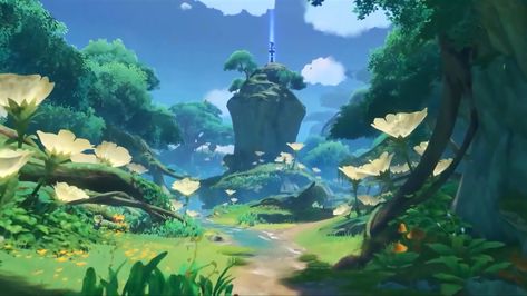 sumeru scenery Sumeru Scenery, Forest Ranger, Magic Forest, Alien Planet, Forest Design, Fantasy Concept Art, Visual Development, Environmental Art, Art Studies