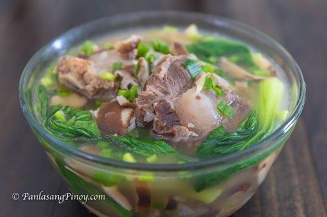 Oxtail Soup is a clear broth soup dish that makes use of oxtail as the main ingredient. This dish is prepared similarly to Nilagang Baka. Ox Tail Soup Recipe, Oxtail Soup Recipe, Clear Broth Soups, Oxtail Soup, Oxtail Recipes, Soup Dish, Asian Soup, Hawaiian Food, Beef Soup