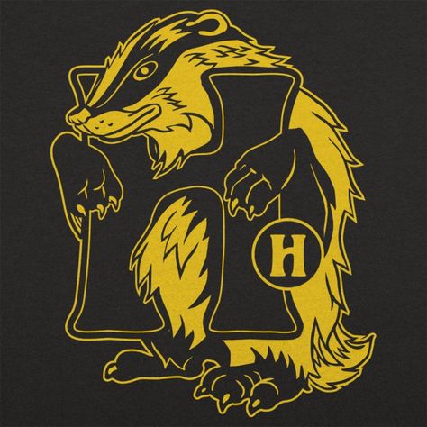 Hufflepuff Stuff, Hufflepuff Shirt, Hufflepuff Wallpaper, Caterpillar Alice In Wonderland, Silkscreen Design, Potter House, Harry Potter House, Hufflepuff Pride, Hufflepuff House