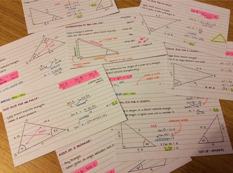 A Guide for Studying Math                                                       … Cue Cards Aesthetic, Math Study Guide, Studying Inspiration, Cue Card, Math Board Games, Study Vibes, Study Cards, Study Flashcards, Cue Cards