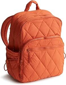 Vera Bradley Women's Nylon Large Bancroft Backpack, Potter's Clay, One Size Potters Clay, Backpack Lunch Bag, Belt Purse, Exclusive Bag, Toiletry Bag Travel, Slipper Socks, Mini Purse, Orange Brown, Travel Backpack