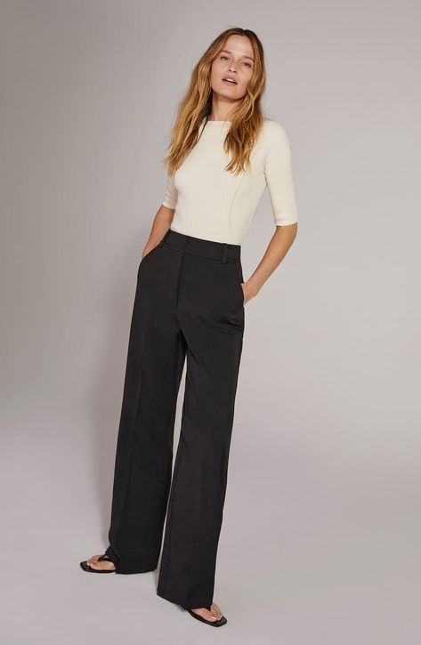 Favorite Daughter The Fiona High Waist Wide Leg Pants | Nordstrom Flat Front Pants Women, Wedding Fits, Curated Wardrobe, Summer Business Casual Outfits, Vision 2024, Casual Work Outfits Women, Business Casual Summer, Wardrobe Refresh, Leg Pants Outfit