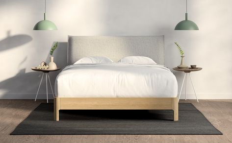 Casper Bed Frame, Under Bed Lighting, Pillow Headboard, Solid Wood Bed Frame, Warm Bedroom, Dreams Beds, Traditional Bed, Wood Bed Frame, Wooden Bed Frames