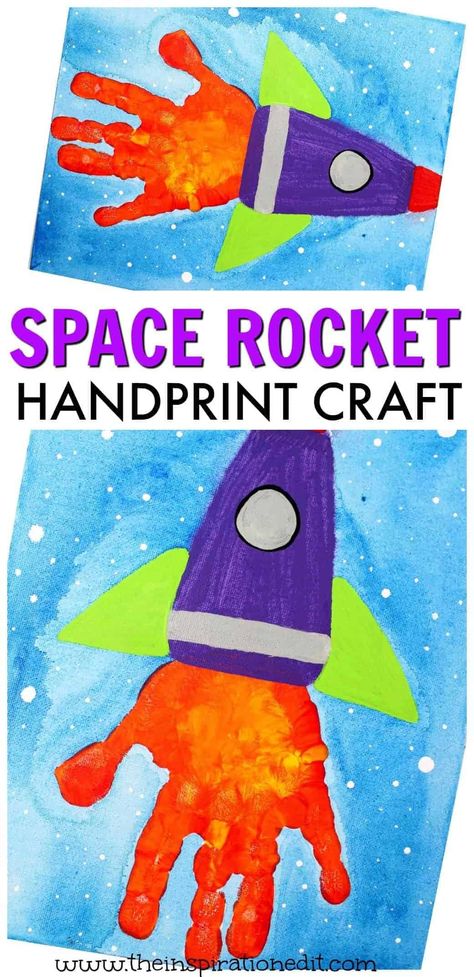 Blast Off Preschool Crafts, Preschool Craft Ideas Easy, Rocket Craft For Toddlers, Rocket Art For Kids, Fun Crafts For Kindergarteners, Solar System Arts And Crafts, Science Arts And Crafts For Kids, Family Art For Toddlers, Space Kindergarten Activities