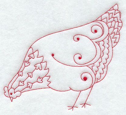 Machine Embroidery Designs at Embroidery Library! - Color Change - X9206 Hen Embroidery, Redwork Patterns, Punched Tin, Redwork Embroidery, Embroidery Transfers, Embroidery Patterns Vintage, Pola Sulam, Needlework Embroidery, Red Embroidery