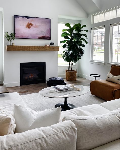 Mantle decorating ideas with tv