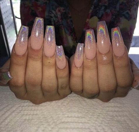 Hologram Nails, Co Washing, Halo Nails, Classy Nail Art Ideas, Cotton Candy Nails, Nail Goals, Glittery Nails, Elegant Nail Designs, Nails Design With Rhinestones