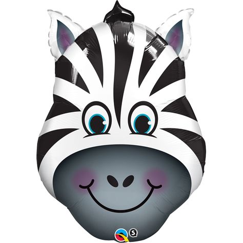 Foil Balloons 32 inch Zany Zebra £3.99 each Jungle Balloons, Jungle Animals Party, Zoo Birthday Party, 1st Birthday Balloons, Zoo Birthday, Balloon Display, Rainbow Balloons, Balloon Sculptures, Party Animals