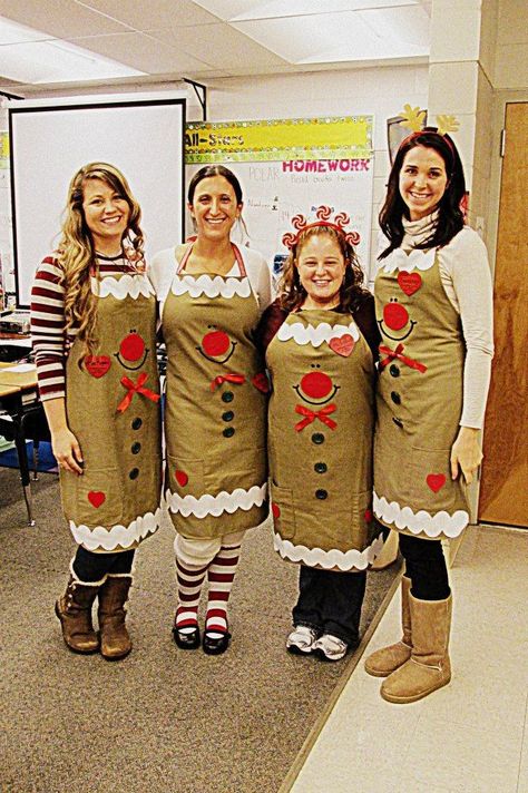 Gingerbread Aprons, Gingerbread Cubicle, Apron Costumes, Gingerbread Costume, Christmas Character Costumes, Gingerbread Outfit, Gingerbread Man Costumes, Diy Costumes Men, Gingerbread Apron