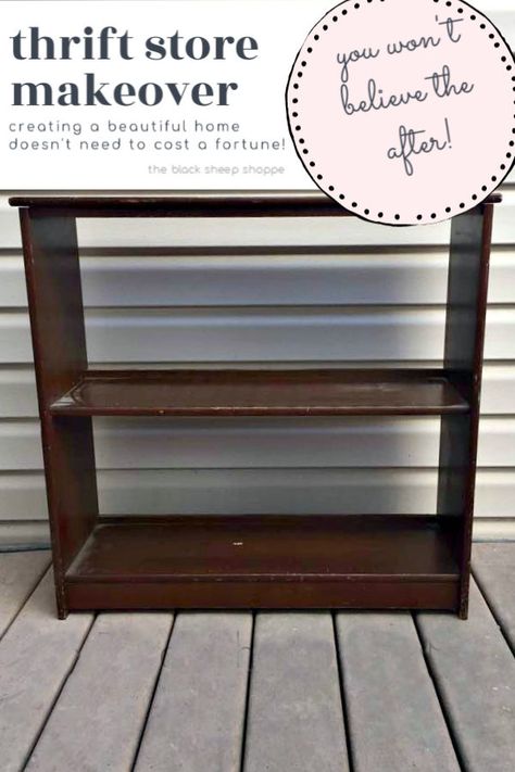 Painting Shelves Ideas, Small Bookcase Makeover, Bookshelf Makeover Diy, Cheap Bookshelves, Ideas For Furniture, Dresser Flips, Easy Furniture Makeover, Painting Shelves, Restoring Furniture