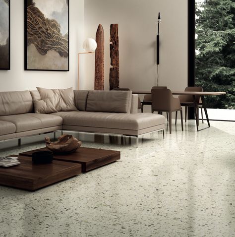 Terrazzo Tiles Living Room, Terrazzo Living Room, Terrazzo Flooring Living Room, Terrazo Flooring, Terazzo Floor, Tiles Living Room, Terrazzo Floors, House Paint Interior, Living Room Tiles