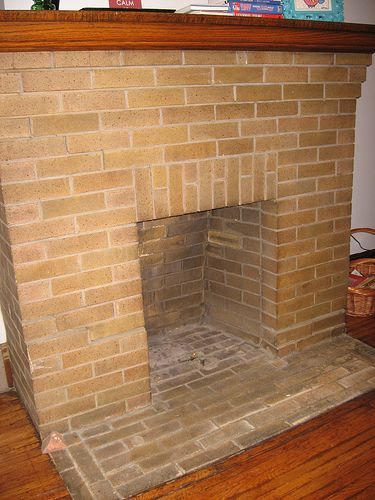 Office Update, How To Clean Brick, Brick Hearth, Painting Shutters, Clean Fireplace, Brick Fireplace Makeover, Brick Decor, Old Fireplace, Organic Cleaning Products