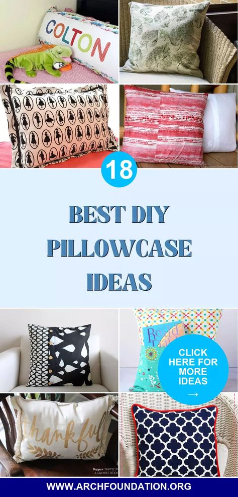 DIY pillowcase ideas are an easy way to instantly upgrade your living area or bedroom with new textures and colors. These projects allow for personal expression through fabric choices and design patterns, ensuring each pillowcase is uniquely yours. Refreshing your pillowcases can give your room a quick and stylish makeover. Dive into these designs and transform your space with simple stitches. Pillow Cases Ideas, Pillowcase Ideas, Sewing Pillows Ideas, Homemade Pillow Cases, Diy Pillowcase, Homemade Pillows, Pillow Cases Diy, Plain Cushions, Patio Pillows