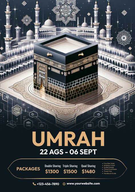 Umrah Poster Design, Hajj And Umrah, Kindle Book Cover, Concept Map, Etsy Banner, Campaign Posters, Blog Header, Facebook Event, Event Promotion