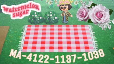 Acnh Watermelon Code, Acnh Pink Campsite, Acnh Flamingo Pond, Acnh Pink Beach, Acnh Flamingo Beach, Animal Crossing Island Tune, Watermelon Sugar, Acnh Inspo, Animal Crossing