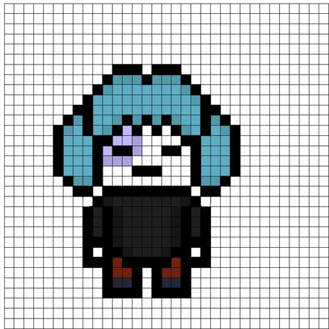 Sally Face Perler Beads, Sally Face Pixel Art, Melt Beads Patterns, Easy Perler Bead Patterns, Beads Patterns, Fuse Bead Patterns, Pixel Art Templates, Perler Art, Cool Pixel Art