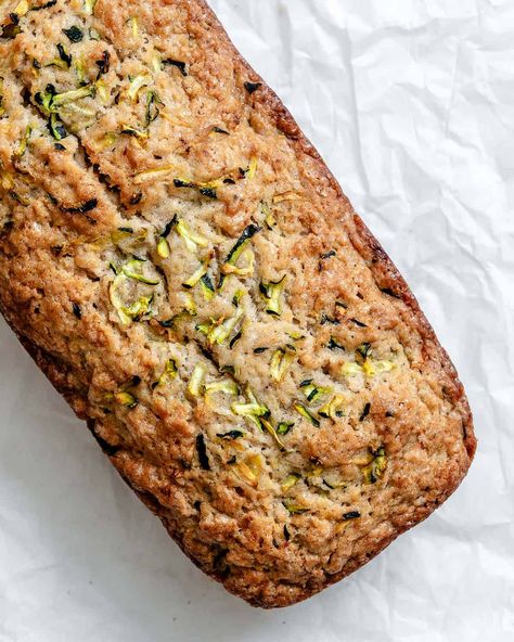 Quick, easy, 1-bowl vegan zucchini bread is super soft, moist, fluffy, and scented with cinnamon & vanilla - + Sugar-free, gluten-free, and oil-free options below! Zucchini Bread Healthy Gluten Free, Gluten Free Vegan Zucchini Bread, Dairy Free Zucchini Bread, Courgette Bread, Low Carb Zucchini Bread, Ella Vegan, Vegan Zucchini Bread, Gluten Free Zucchini Bread, Easy Zucchini Bread