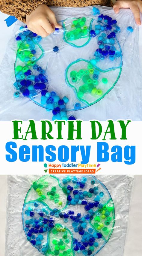 Earth Day Sensory, Earth Day Science, April Lesson Plans, Earth Activities, Earth Week, Toddler Lessons, Earth Craft, Earth Day Projects, Sensory Bag