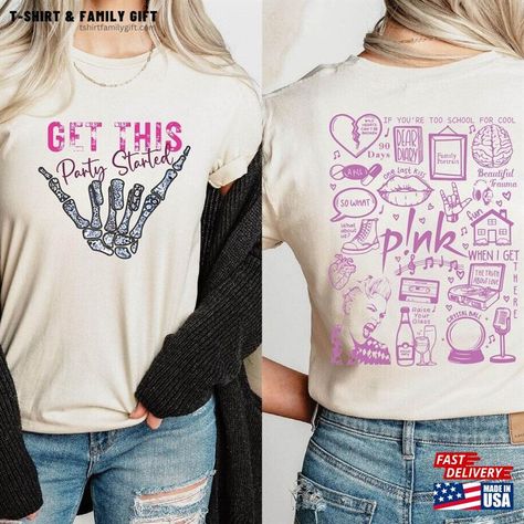 P!Nk Summer Carnival 2023 Get This Pary Started Trustfall Album Tee Pink Singer Tour T-Shirt Sweatshirt Check more at https://tshirtfamilygift.com/product/p-nk-summer-carnival-2023-get-this-pary-started-trustfall-album-tee-pink-singer-tour-t-shirt-sweatshirt/ One Last Kiss, Summer Carnival, Pink Singer, Family Parties, Tour T Shirts, Wild Hearts, Shirt Ideas, Crystal Ball, Family Gifts