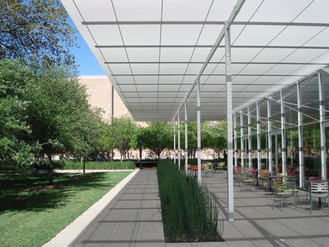 Brochstein Pavilion | Located: Rice University, Houston, Tex… | Flickr Brochstein Pavilion, Campus Landscape Architecture, Thomas Phifer, Campus Landscape, Shading Device, Covered Walkway, Pedestrian Walkway, Rice University, Arch Interior