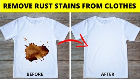 This video demonstrates removing rust stains from clothing, jeans or any fabric in just a minute.As these stains were very difficult to remove so we are here with our best ever working method of rust removal.Watch the video till the end & follow each step. Hit the like and subscribe button to encourage us. Rust Stains On Clothes, Stain Clothes, Remove Rust Stains, Removing Rust, Iron Rust, Remove Rust, Stain On Clothes, Packing Hacks Clothes, Cleaning Advice