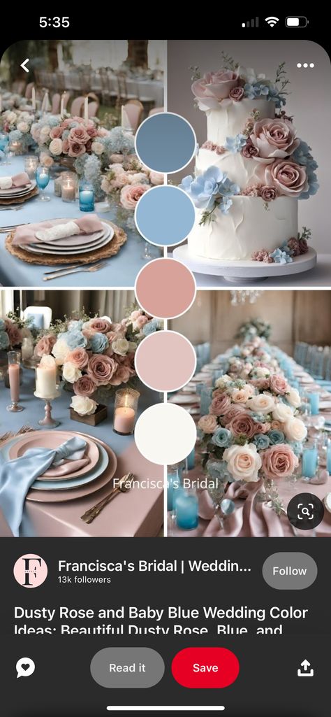 Dusty Blue Color Scheme Wedding, Blush Pink And Dusty Blue Wedding Color Schemes, Wedding Color Palette Pink And Blue, Dusky Blue And Pink Wedding, Mauve And Light Blue Wedding, Dusty Blue And Rose Gold Wedding, Dusty Pink And Blue Wedding, Dusty Blue And Mauve Wedding, Dusty Blue And Pink Wedding Theme