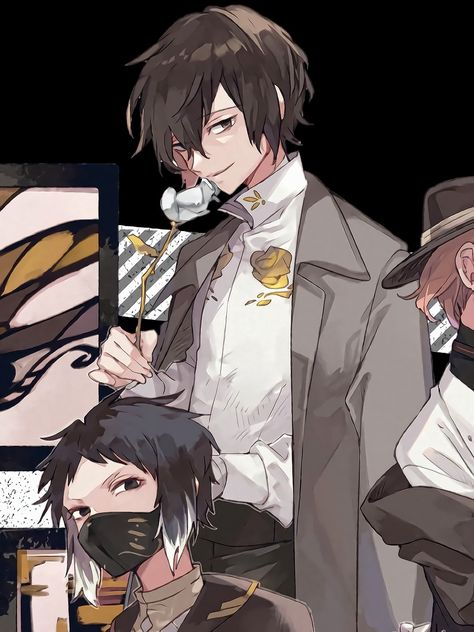 Dazai Bsd Official Art, Dazai Manga Official Art, Dazai Osamu Official Art Manga, Dazai Official Art Manga, Dazai Official Art, Sleeping Couch, Osamu Dazai, Dazai Osamu, Profile Pics