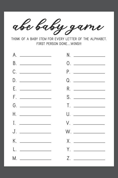 Black Baby Shower Games, Black And White Baby Shower Ideas, Co-ed Baby Shower Games, Baby Flash Cards, Free Baby Clothes, Swan Baby Shower, Baby Shower Games Coed, Baby Shower Party Games, Baby Shower Wording