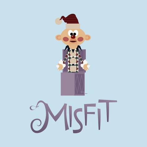 Misfit - Charlie in the Box - Rudolph - T-Shirt | TeePublic Charlie In The Box Misfits, Rudolph Party, Island Of Misfit Toys, Holiday Parades, Classic Christmas Movies, Misfit Toys, Metal Fan, Christmas Painting, Christmas Paintings