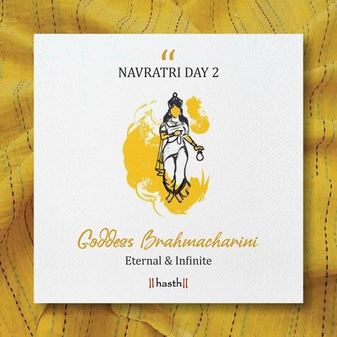 Day 1 Navratri Goddess, Navratri Day 2 Goddess, Navarathri Devi Images, Navratri Day 1 To 9, Brahmacharini Mata, Happy Navarathri, Bhai Bij, Second Day Of Navratri, Gods Illustration