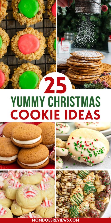 25+ Yummy Christmas Cookie Ideas - Mom Does Reviews Christmas Cookie Ideas, Decorated Christmas Cookies, Christmas Cookie Recipes Holiday, Christmas Yummies, Christmas Baking Cookies, Best Christmas Cookie Recipe, Pinterest Christmas, Christmas Cookie Recipes, Cookies Bars