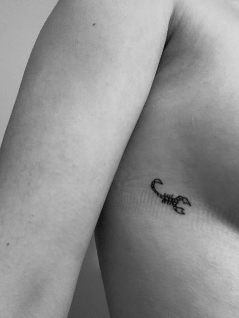 Scorpio Zodiac Sign Tattoo, Women's Back Tattoos, Zodiac Sign Tattoo, Minimalistic Tattoo, Sign Tattoo, Hidden Tattoos, Scorpio Tattoo, Chic Tattoo, Scorpion Tattoo