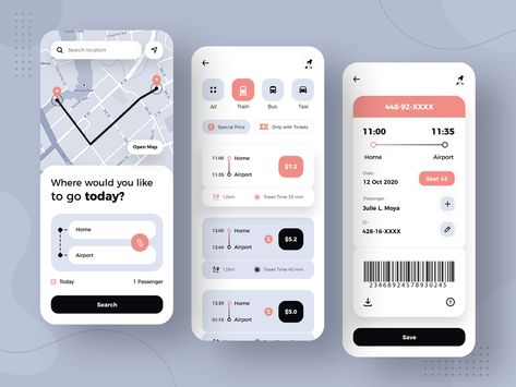 Public Transportation App Design, Bus App, App Map, Car Rental App, Ui Ux 디자인, App Design Layout, Taxi App, Desain Ui, App Ideas