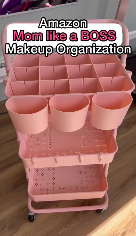 Organization Cart, Mom Hacks, Makeup Organization, Make Up, Makeup, Furniture