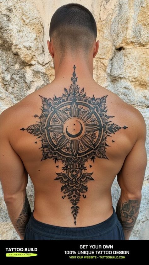 Stunning Back Tattoo Designs For Men Inspire Your Ink with these Ideas Best Back Tattoos Men Ideas, Mandala Back Tattoo For Men, Men Upper Back Tattoo, Men�’s Upper Back Tattoo Ideas, Big Tattoos For Men, Big Back Tattoo For Men, Men’s Full Back Tattoo Ideas, Tattoos Men Ideas, Best Back Tattoos Men