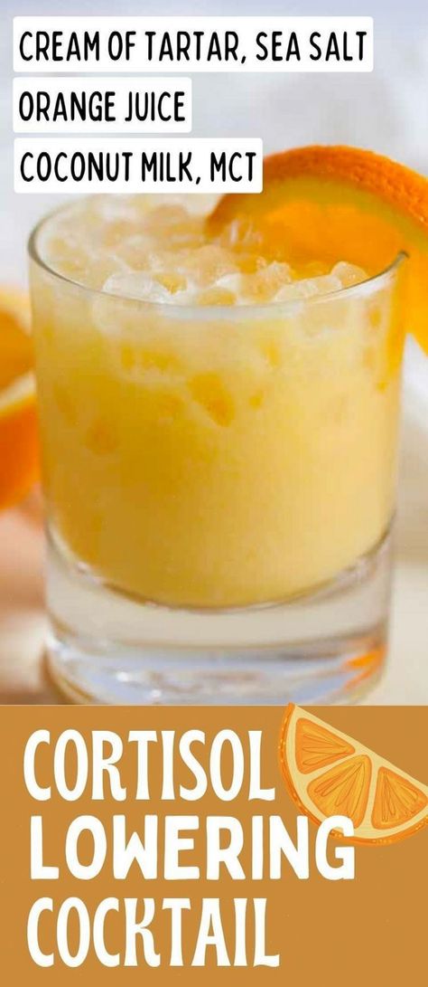 Skip the afternoon cup of coffee and try this Cortisol Cocktail recipe. Packed with vitamin C, potassium, and sodium, this refreshing drink can help fight fatigue and rejuvenate your well-being. The best part? It tastes like an orange creamsicle! This adrenal cocktail is not actually an alcoholic cocktail, but a blend of nourishing ingredients focused on adrenal health an...#Healthier #NutritionTips #HealthyLiving #FitLife #HealthTips #Eating #Clean #to #Path #FitnessTips #A #Living #Wellness Cortisol Cocktail Recipe, Adrenal Cocktail Recipe, Cortisol Cocktail, Adrenal Cocktail, Lower Cortisol, Adrenal Health, Fresh Fruit Juice, Laugh Lines, Magnesium Oil