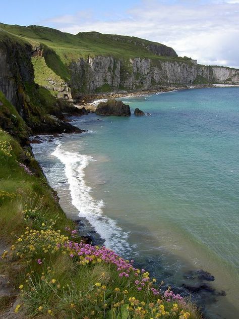 Coast of County Antrim, Northern Ireland ( by thorbak ) North Ireland, Futuristic Building, Irish Beauty, Studying Abroad, Visit Ireland, Melting Pot, Emerald Isle, North Coast, National Trust