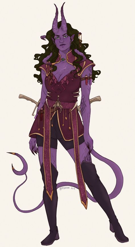 Dnd Drakewarden Ranger, Tiefling Woman, Ranger Dnd, Fantasy Portraits, Demon Art, Character Poses, Dnd Art, Dungeons And Dragons Characters, Illustration Character Design