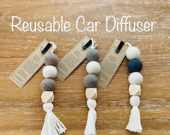 Scented Wooden Balls, How To Make Macrame Car Diffuser, Felt Ball Oil Diffuser, Felt Car Air Freshener, Non Toxic Car Air Freshener, Silicone Bead Car Diffuser, Felt Ball Car Diffuser, Reusable Car Air Freshener, Natural Car Freshener